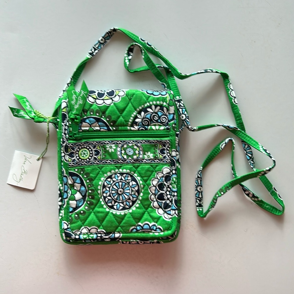 Vera Bradley Green and Blue Mini Cupcake Small Crossbody